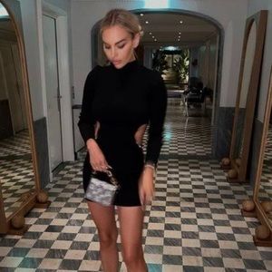 Zara Seamless Cut Out Rhinestone Mini Dress